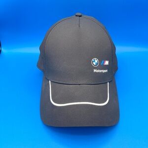 BMW M Motorsport Puma SnapBack Golf Hat Cap Car Youth Kids Black Adjustable EUC